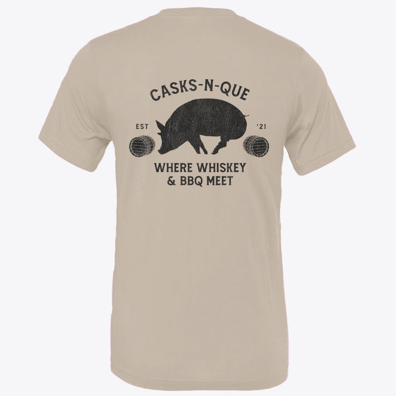 Casks-n-Que New Tee - Tan