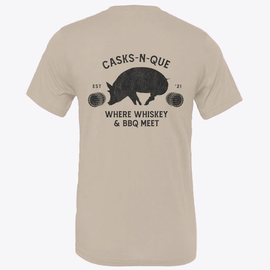 Casks-n-Que New Tee - Tan